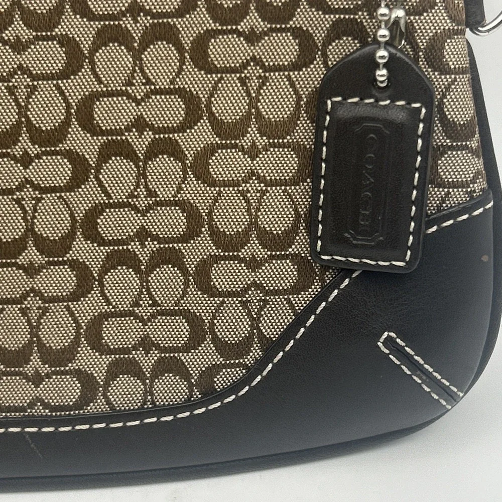 Authentic Coach Signature Canvas Coin Purse Wristlet With tag